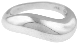 14kt white gold twist ring