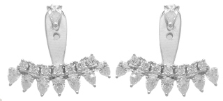18kt white gold diamond earring jackets
