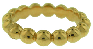 18kt yellow gold bead band.
