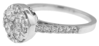 18kt white gold diamond ring.