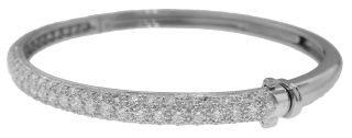 Platinum diamond bangle bracelet signed Tiffany