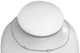18kt white gold marquise and round diamonds by the yard necklace