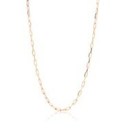 14kt rose gold oval link necklace.