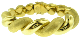 18kt yellow gold bright and matte finish San Marco bracelet