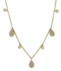 14kt rose gold diamond necklace