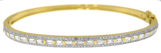 14kt yellow gold diamond bangle bracelet
