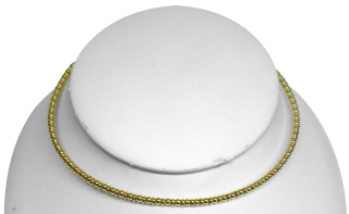 18kt yellow gold flexible ball necklace
