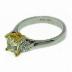 Plat/18KT 1.21ct LFY/VS2 diamond ring