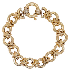 14kt yellow gold link bracelet