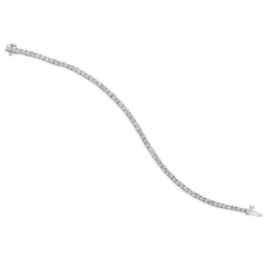 14kt white gold 4-prong diamond tennis bracelet