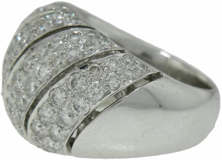 Platinum diamond dome ring