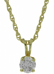 14kt yellow gold diamond pendant