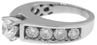 14kt white gold diamond engagement ring